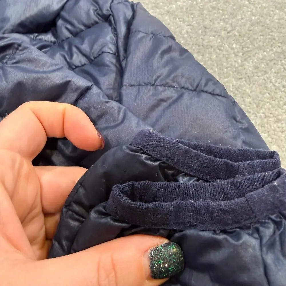 Primary Toddler Sz 2T Lightweight Water Repellent Puffer Jacket Navy‎ Blue Hood